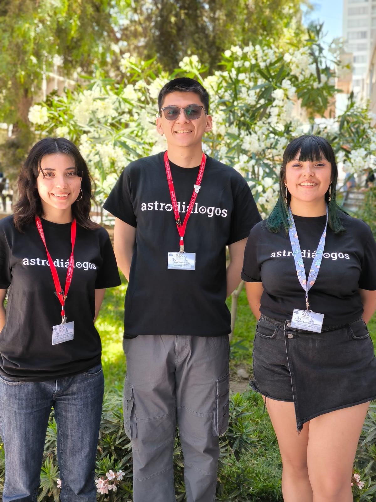 Josefina Córdova, Jorge Luis Guzmán and Catalina González, Astrodiálogos Ambassadors